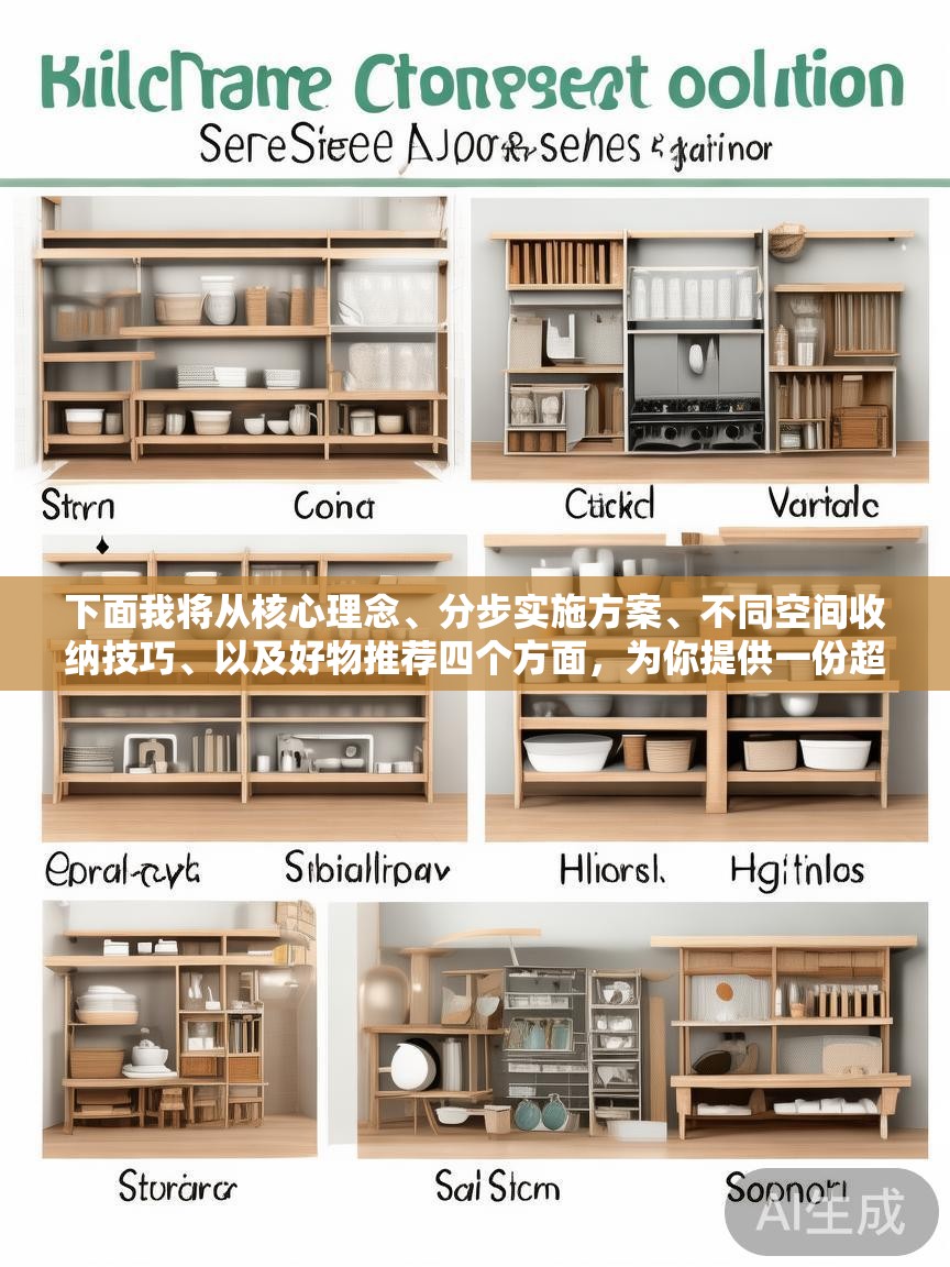 下面我将从核心理念、分步实施方案、不同空间收纳技巧、以及好物推荐四个方面，为你提供一份超详细的厨房收纳方案