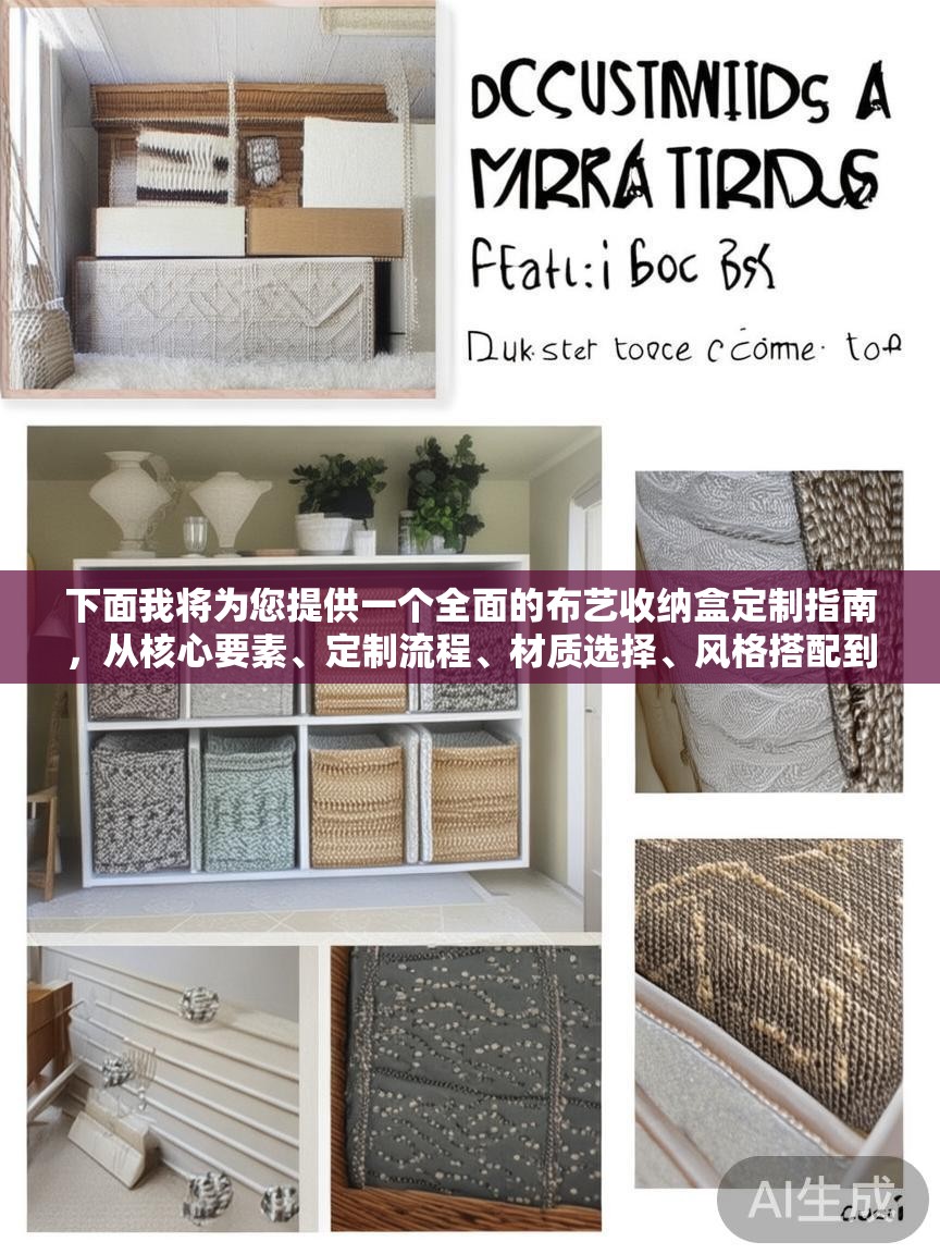 下面我将为您提供一个全面的布艺收纳盒定制指南，从核心要素、定制流程、材质选择、风格搭配到注意事项，助您轻松完成定制
